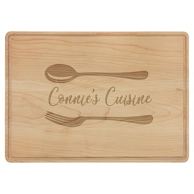 Maple Cutting Board w/Drip Ring (13 3/4" x 9 3/4")