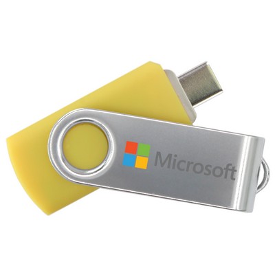 iClick® Type-C Silver Swivel USB Flash Drive 32GB