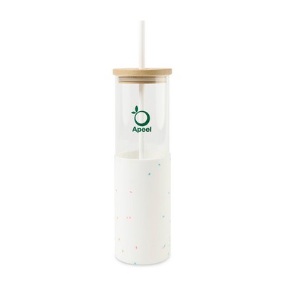 Aviana™ Journey Glass Tumbler with Straw - 20 Oz - Confetti
