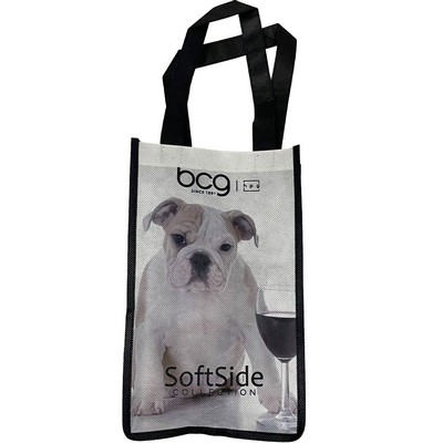 Laminated 2 Bottle Wine Tote Carrier