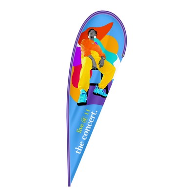 12'X4' wPoly Digital Custom Teardrop Flag