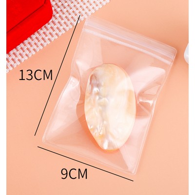 3.55 x 5.12" Clear PVC Transparent Zip Lock Jewelry Bag