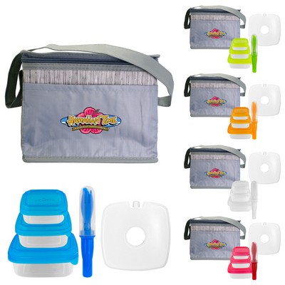 Gray Graph Chilled Lunch Set