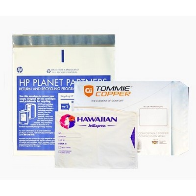 .00175 Mil Generic Blue Earth Poly Mailers w/Logo & Description of Features (12"x15.5")