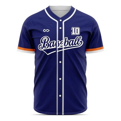 Custom Dye Sublimated Full Button Baseball Jersey