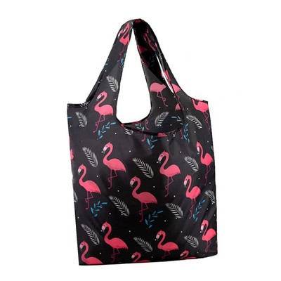 Foldable Polyester Tote Bag with Full color Print