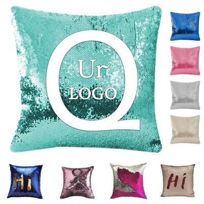 Two-Color Sequin Pillow