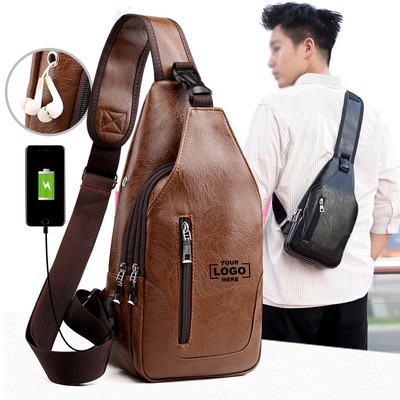 PU Leather Crossbody Sling Bag