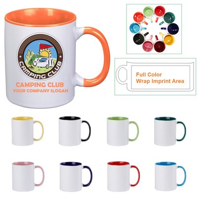 Duo-Tone Mug Color Handle Ceramic Mug