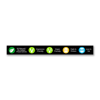 High Impact Polystyrene (Hips) -1.25X36-Shelf Strip. Full Color