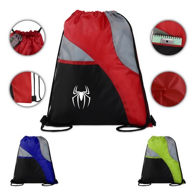Three-Color Drawstring Backpack