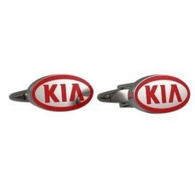 Brass Cufflinks - Enamel Filled Oval