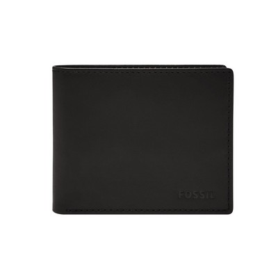 Fossil Derrick Flip Id Bifold Wallet Black