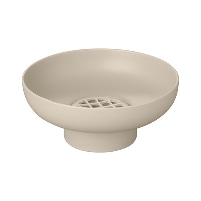 Blomus Miyabi Ceramic Vase - Low w/Flower Grid - Nomad Beige