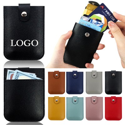 Slim Pull-Out Design PU Wallet Credit Card Holder