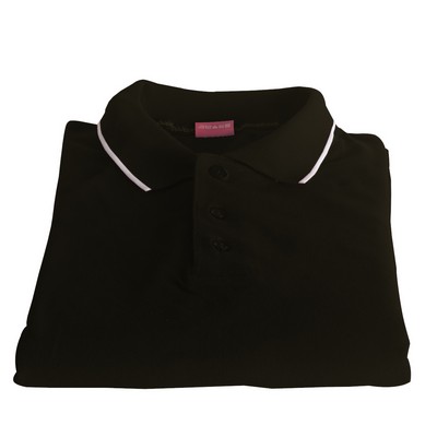 Polo Cotton Airtex Tipped Collar brown-XS - 5XLT