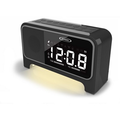 Jensen Audio Digital Dual Alarm Soothing Sounds Clock Radio w/Night Light