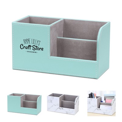 Pu Leather Desk Organizer