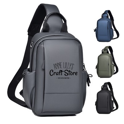 Anti Theft Sling Crossbody Bag with USB Charging Port