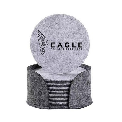 10-Pieces Felt Drink Coaster Set