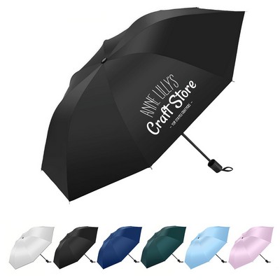 Rainproof Folding Umbrella with Fiberglass Rib