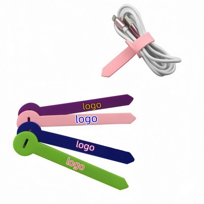 Custom Made Rubber Cable Tie Reusable Silicone Holder Strap Organizer Management