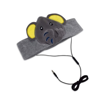 Contixo H1 Adjustable Fleece Headband Headphones Elephant