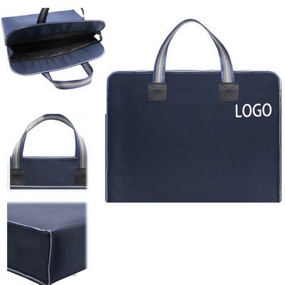 Waterproof Hand - held Zipper Canvas File Bag