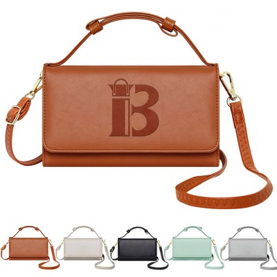 PU Leather daily use phone case mobile pouch crossbody bag