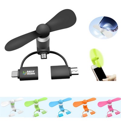 3" 1 Mini Cell Phone Fan