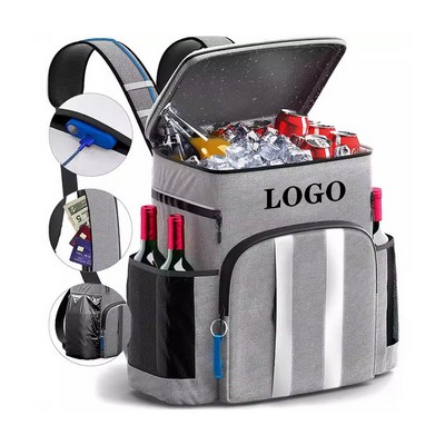 Travel Cooler Lunch Backpack Water Resistant Can Beach Cooler