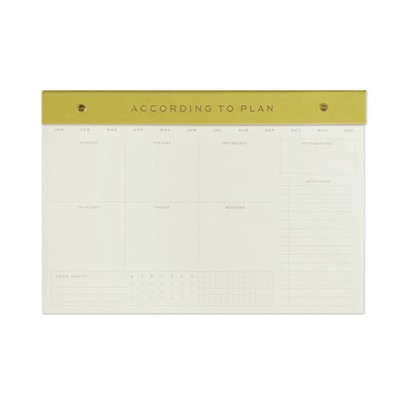Weekly Postbound Notepad, 9.75 X 14" - Matcha - Wnp-1003 - Wnp-1003