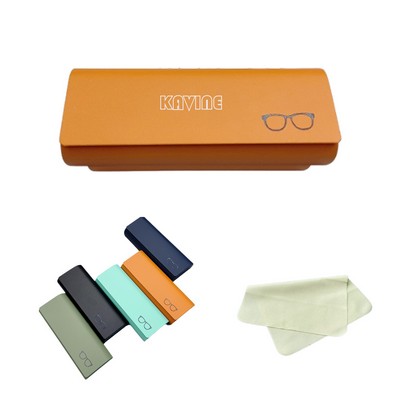 Hard Shell Leather Glasses Case