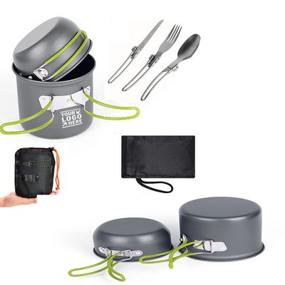 Outdoor Foldable Cooking Pot & Camping Cookware Set