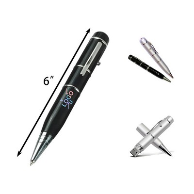 Laser USB Flash Drive and Metal Pen Combo
