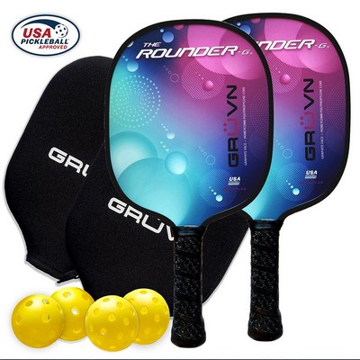 GRUVN Pickleball Starter Set - 2 Rounder-G16 Size 15.5''