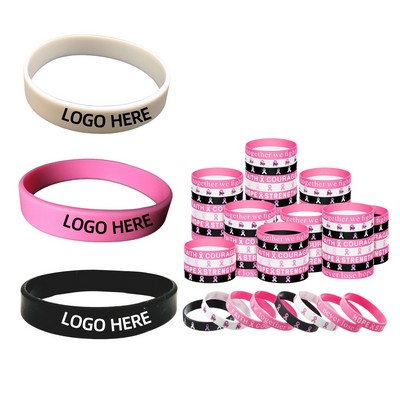 Breast Cancer Awareness Silicone Bracelets