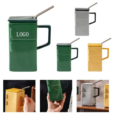 Retro Fridge Mug with Straw