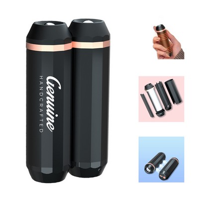 Split-magnetic Hand Warmer with Flashlight
