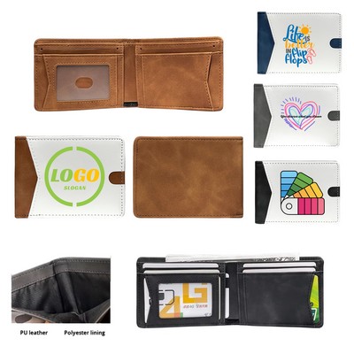 Bi-Fold Custom PU Leather Sublimation Wallet