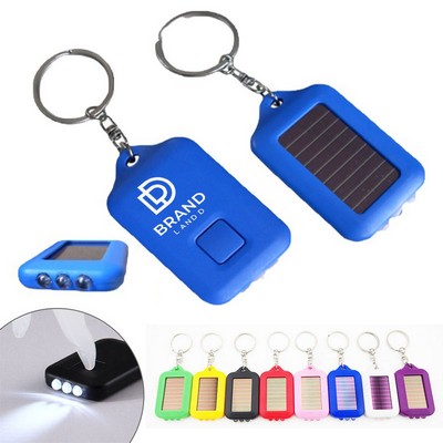 Emergency 3 LED Torch Solar Flashlight Keychain