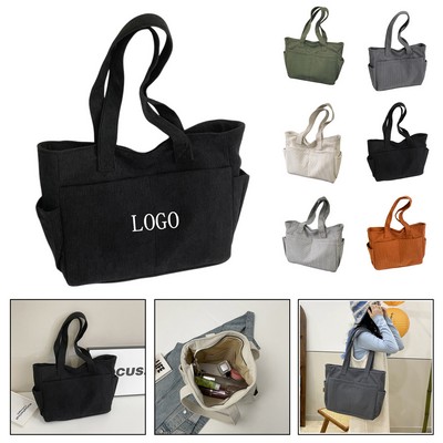 Women's Corduroy Fashion Tote Bag