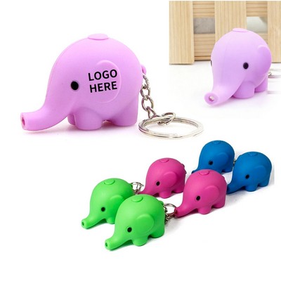 Elephant LED Sound Keychain Charm