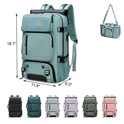 Multifunctional Travel Backpack with Shoe Pocket