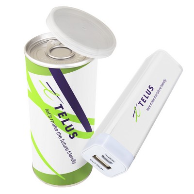 Power Shot 10 - 2200 mAh Plastic USBP2200P Power Bank in Branded Can