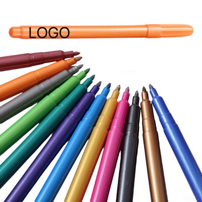 12-Color Metallic Marker Pens