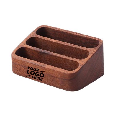 3 Card Slots Business Card Display Holder