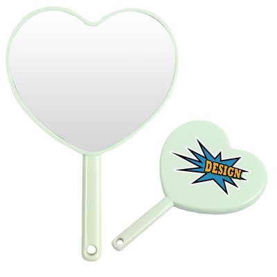 Colorful Heart-Design Hand Mirror