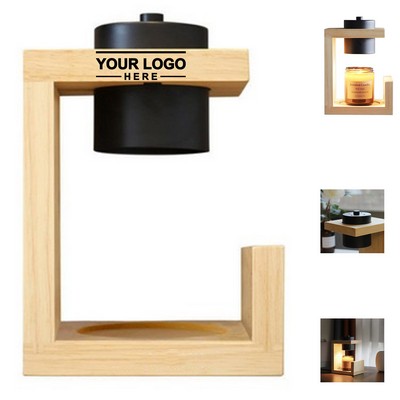 Modern Wooden Candle Warmer Lamp
