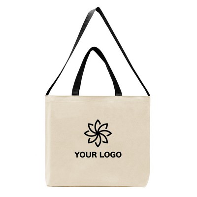 Deluxe Natural Canvas Shoulder Strap Gusset Tote Bag